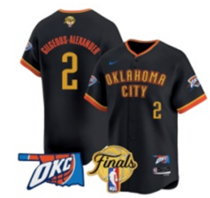 Men 2025 Oklahoma City Thunder #2 Gilgeous Alexander black Nike Joint Name NBA Jersey style 13->oklahoma city thunder->NBA Jersey